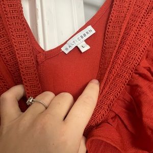 Baltic Born dress size large orange red rust color